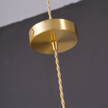 Nordic Hibiscus Glass Pendant Light With Brass Detail | Lunvora