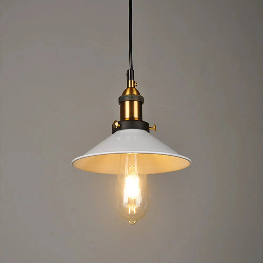 Nordic Iron Frame Pendant Light with White Shade | Torvique