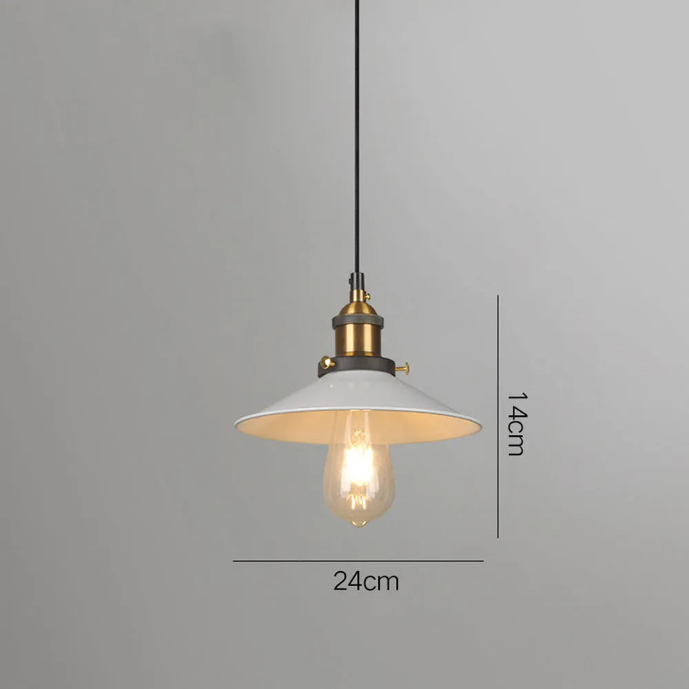Nordic Iron Frame Pendant Light with White Shade | Torvique
