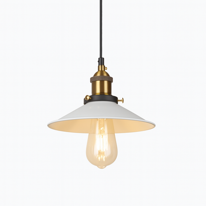Nordic Iron Frame Pendant Light with White Shade | Torvique