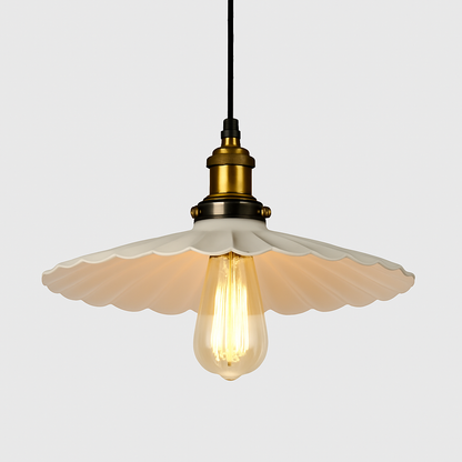 Nordic Iron Frame Pendant Light with White Shade | Torvique