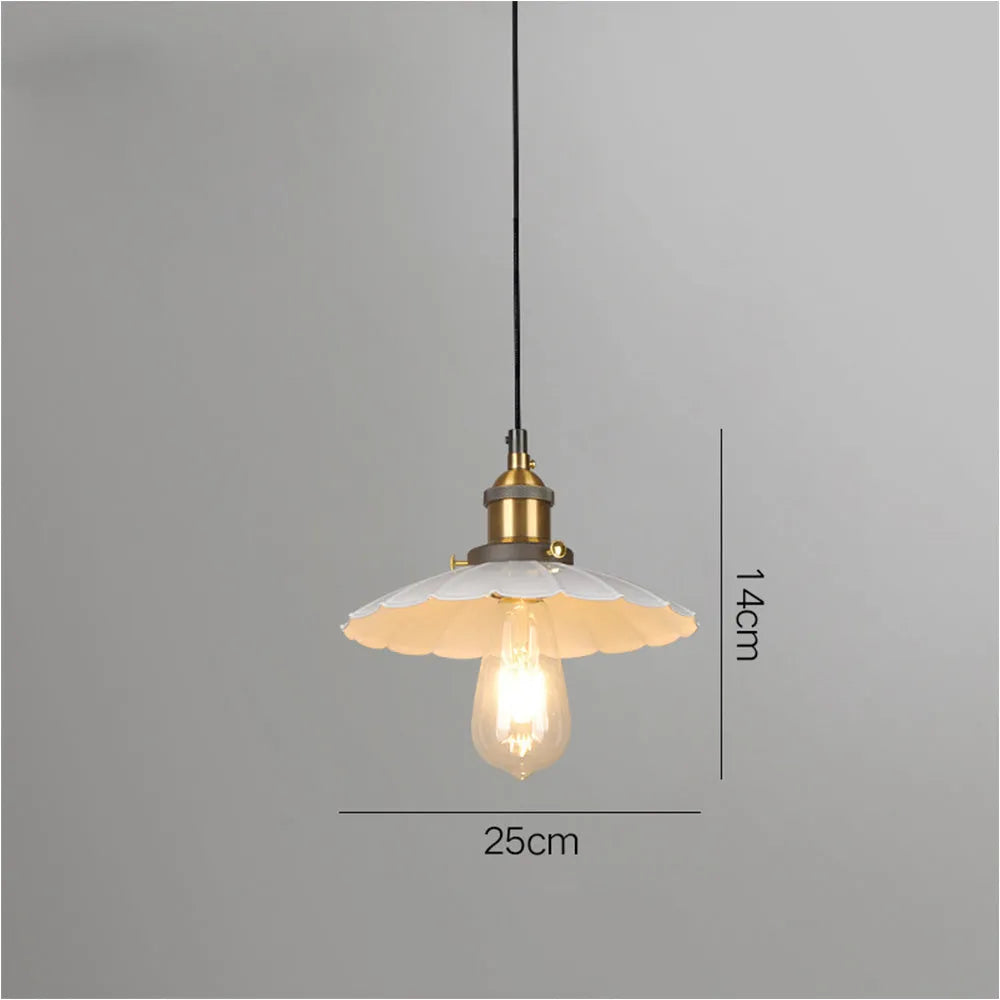 Nordic Iron Frame Pendant Light with White Shade | Torvique