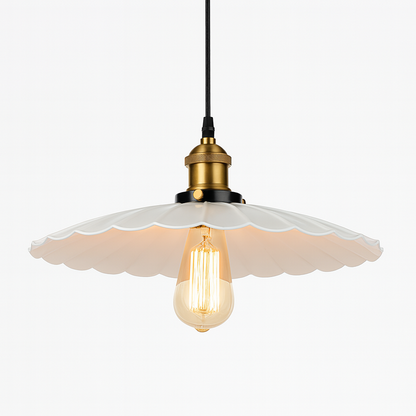 Nordic Iron Frame Pendant Light with White Shade | Torvique