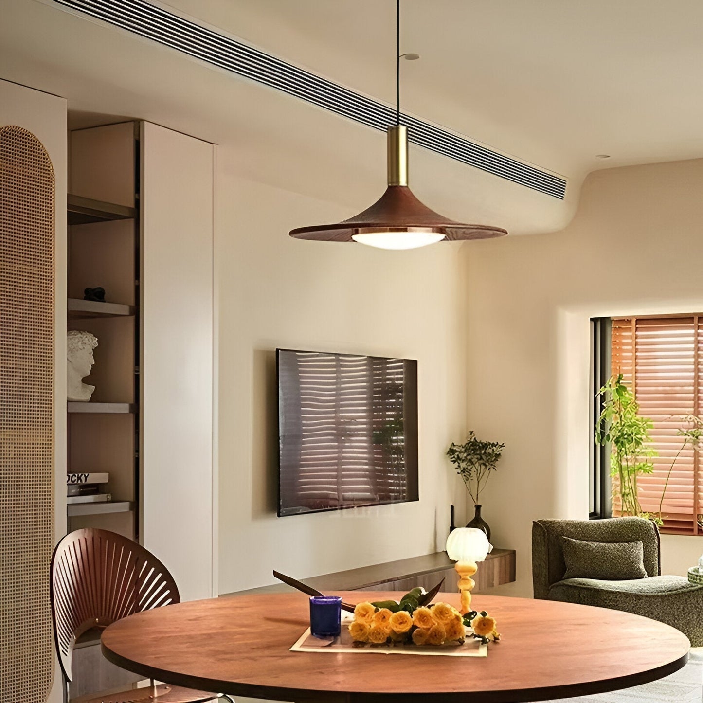 Nordic Iron Shade Pendant Light with Warm LED Glow | Arvique