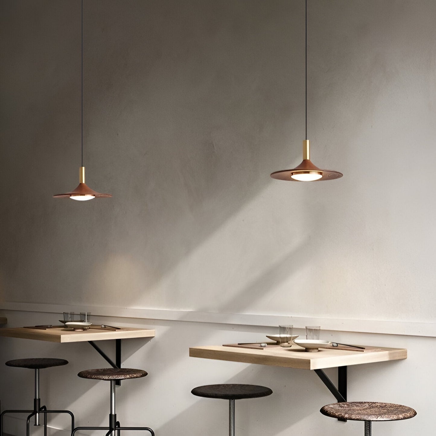 Nordic Iron Shade Pendant Light with Warm LED Glow | Arvique