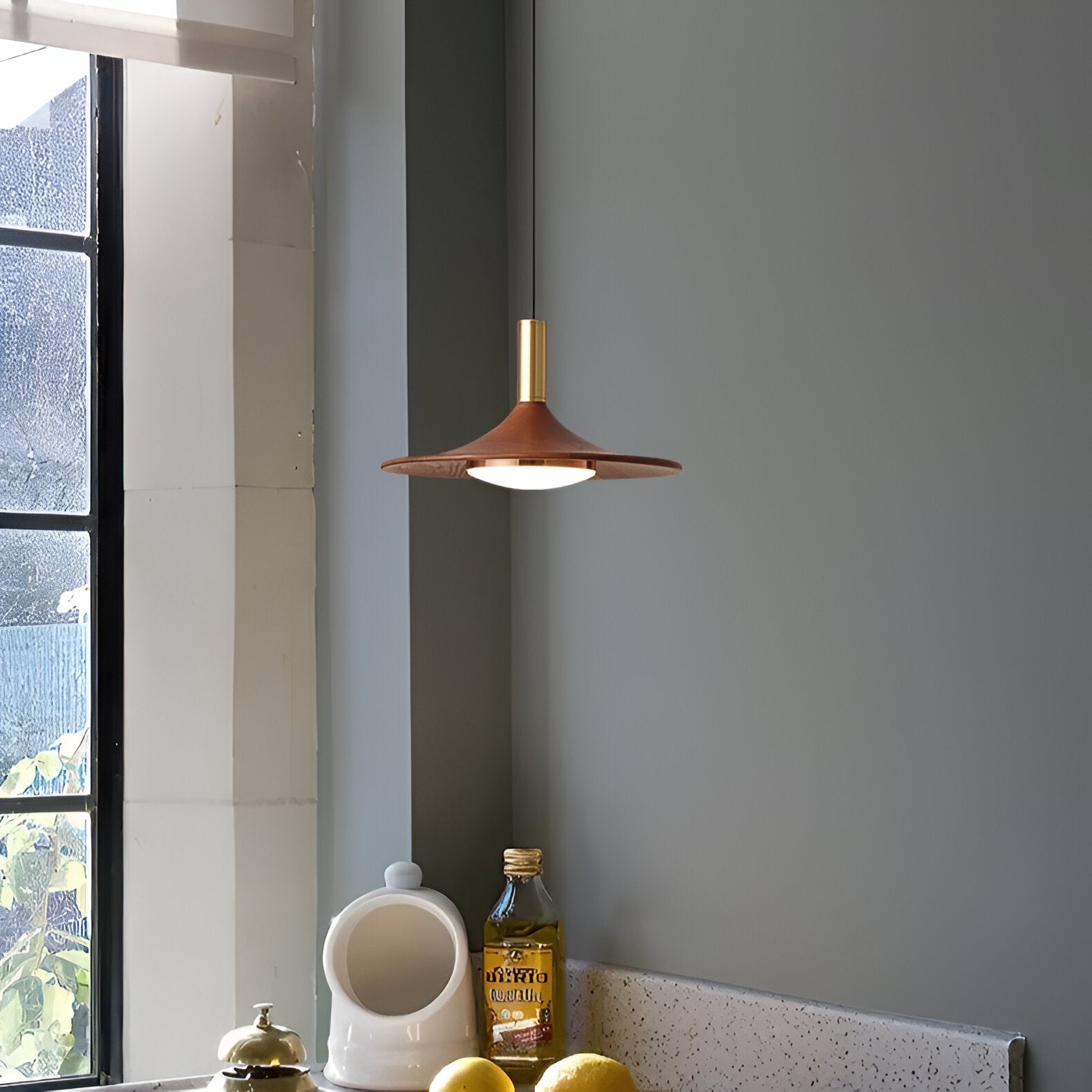 Nordic Iron Shade Pendant Light with Warm LED Glow | Arvique