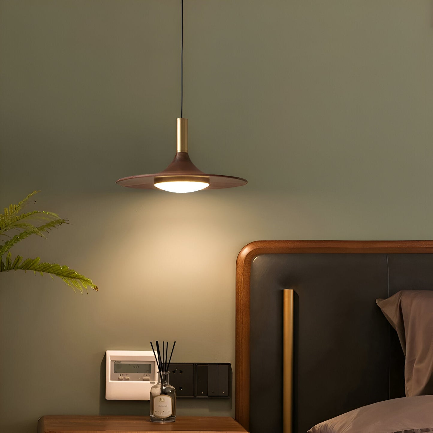 Nordic Iron Shade Pendant Light with Warm LED Glow | Arvique