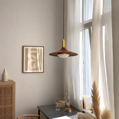 Nordic Iron Shade Pendant Light with Warm LED Glow | Arvique