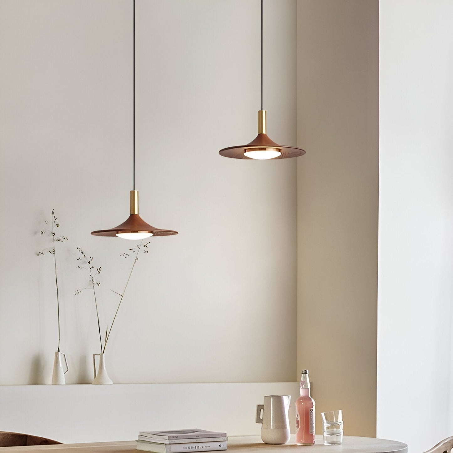 Nordic Iron Shade Pendant Light with Warm LED Glow | Arvique