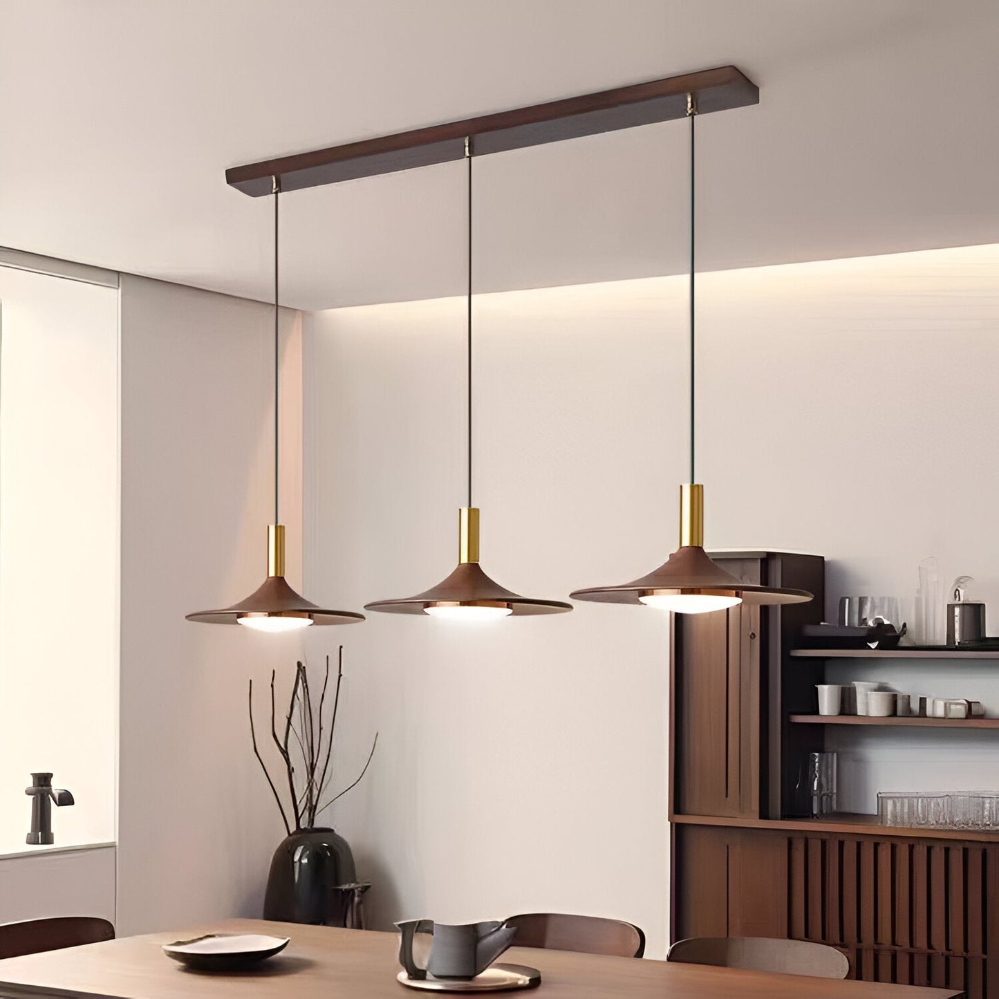 Nordic Iron Shade Pendant Light with Warm LED Glow | Arvique