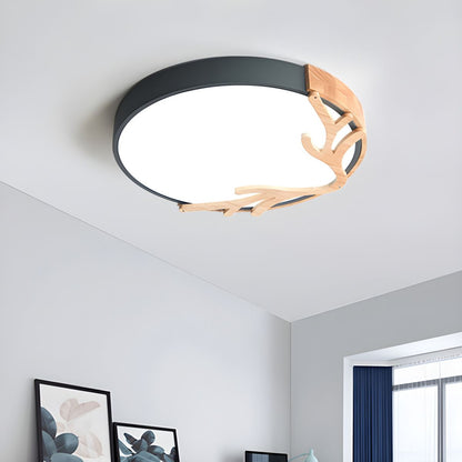 Nordic Kids Metal Antler Flush Mount Ceiling Light | Ceiluna