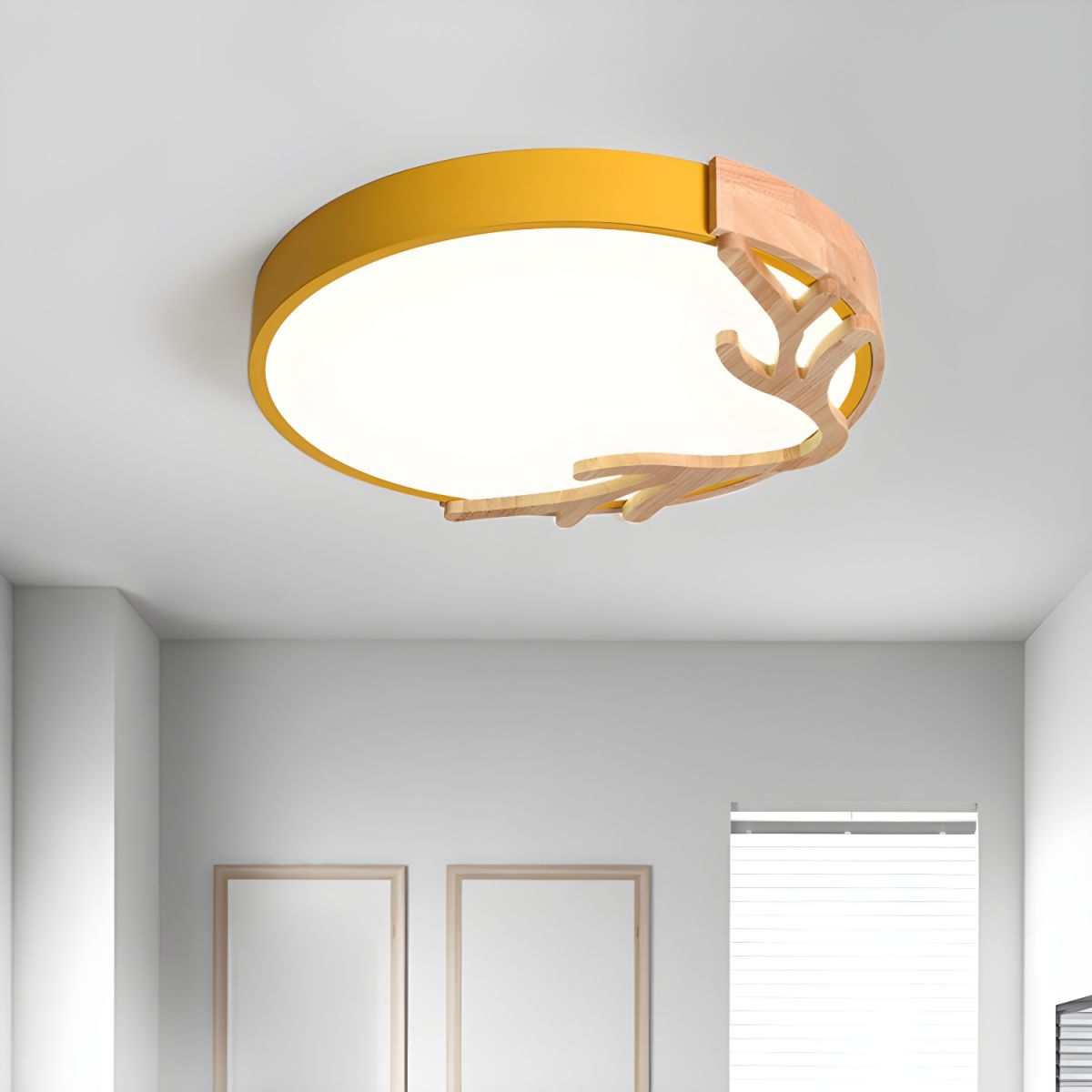 Nordic Kids Metal Antler Flush Mount Ceiling Light | Ceiluna