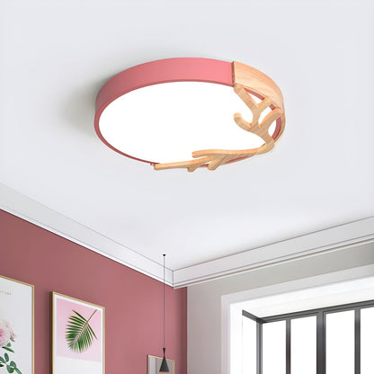 Nordic Kids Metal Antler Flush Mount Ceiling Light | Ceiluna