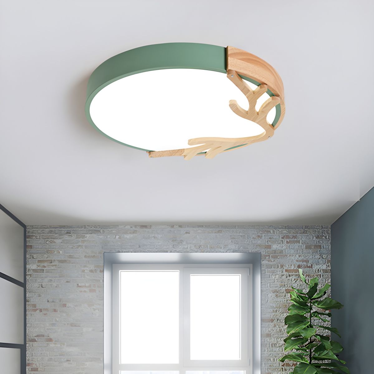 Nordic Kids Metal Antler Flush Mount Ceiling Light | Ceiluna