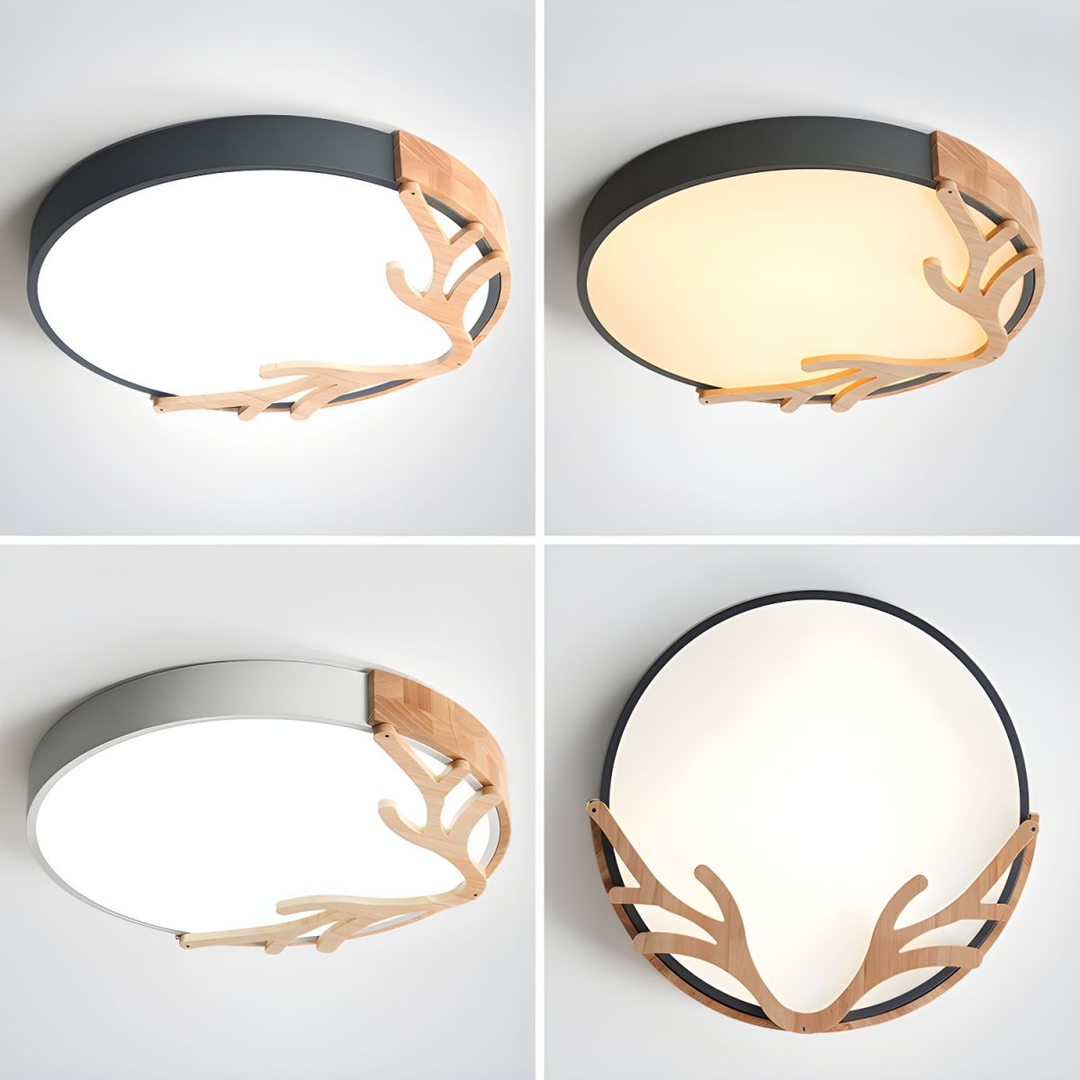 Nordic Kids Metal Antler Flush Mount Ceiling Light | Ceiluna