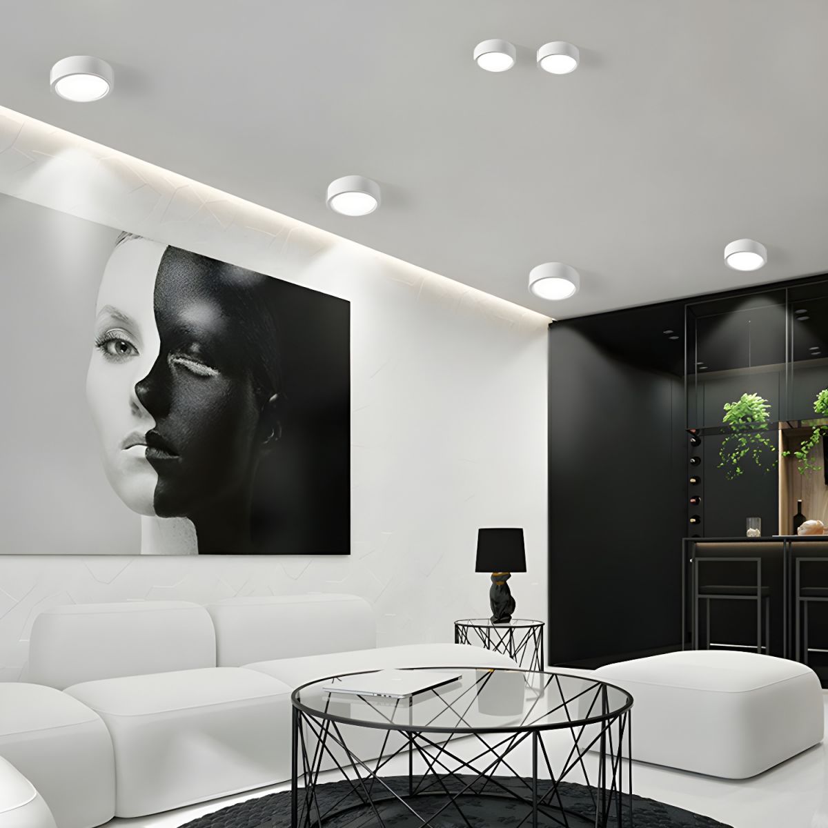 Nordic LED Cylinder Flush Mount Ceiling Fixture | Cylume