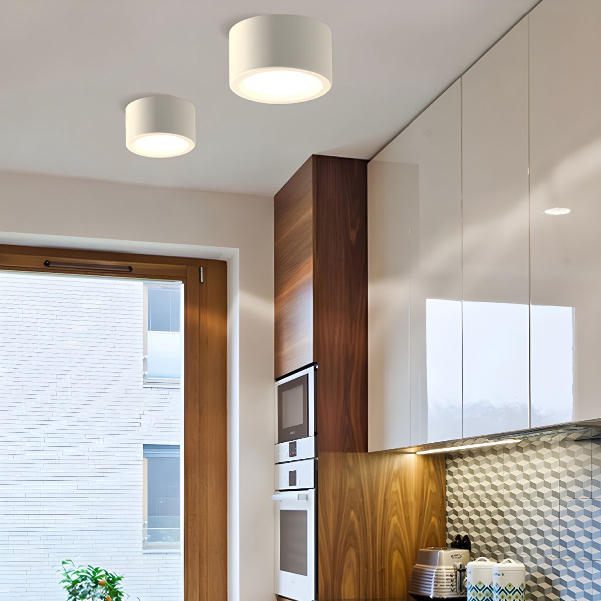 Nordic LED Cylinder Flush Mount Ceiling Fixture | Cylume