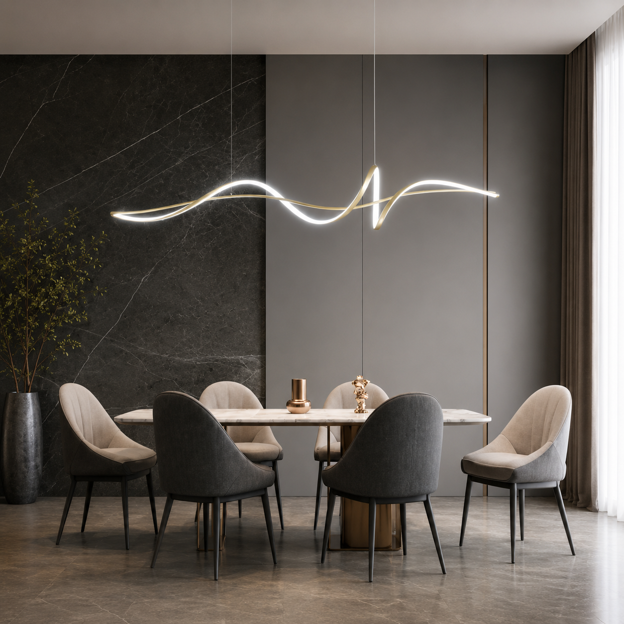 Nordic LED Pendant Light With Remote Dimming Control | Xenvora