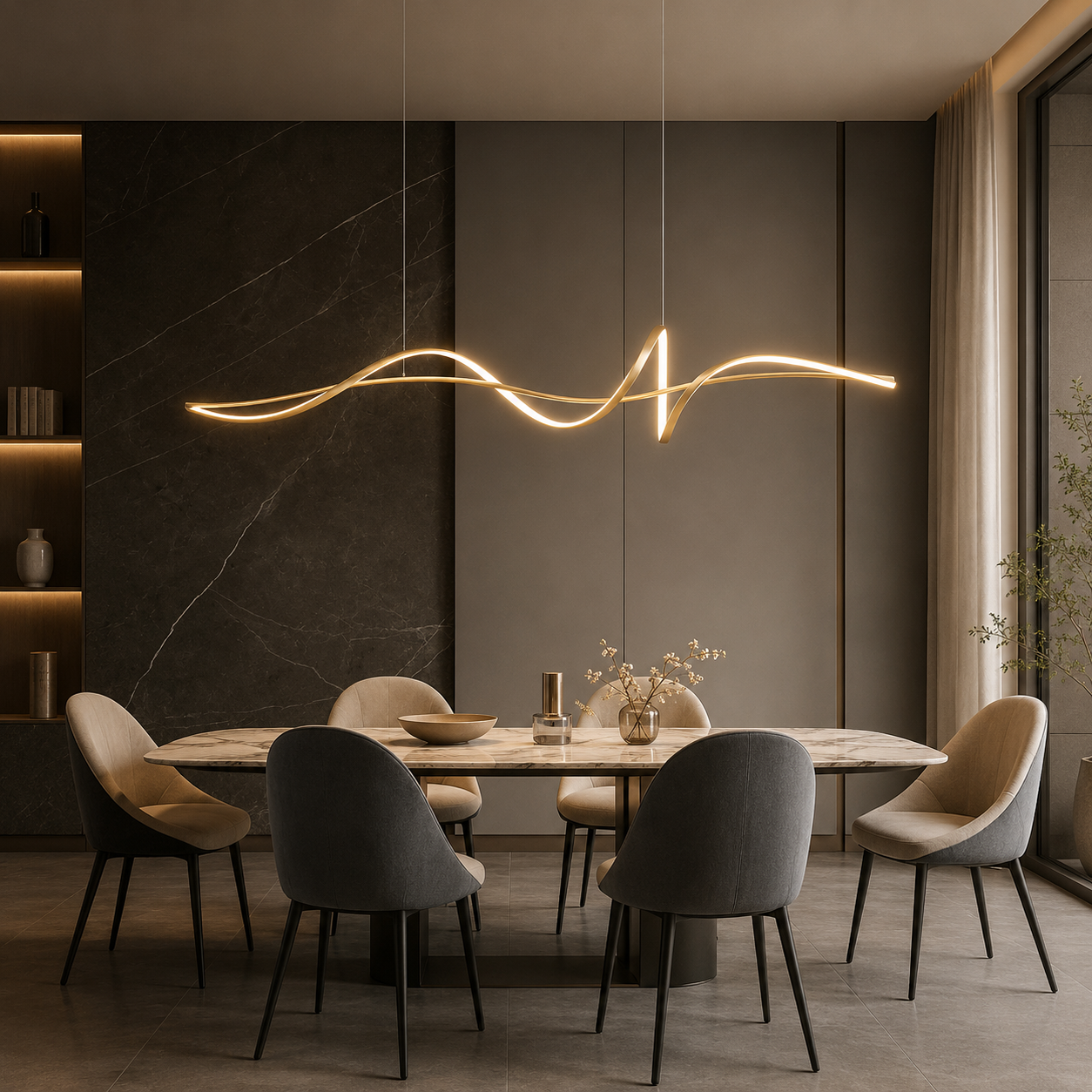 Nordic LED Pendant Light With Remote Dimming Control | Xenvora