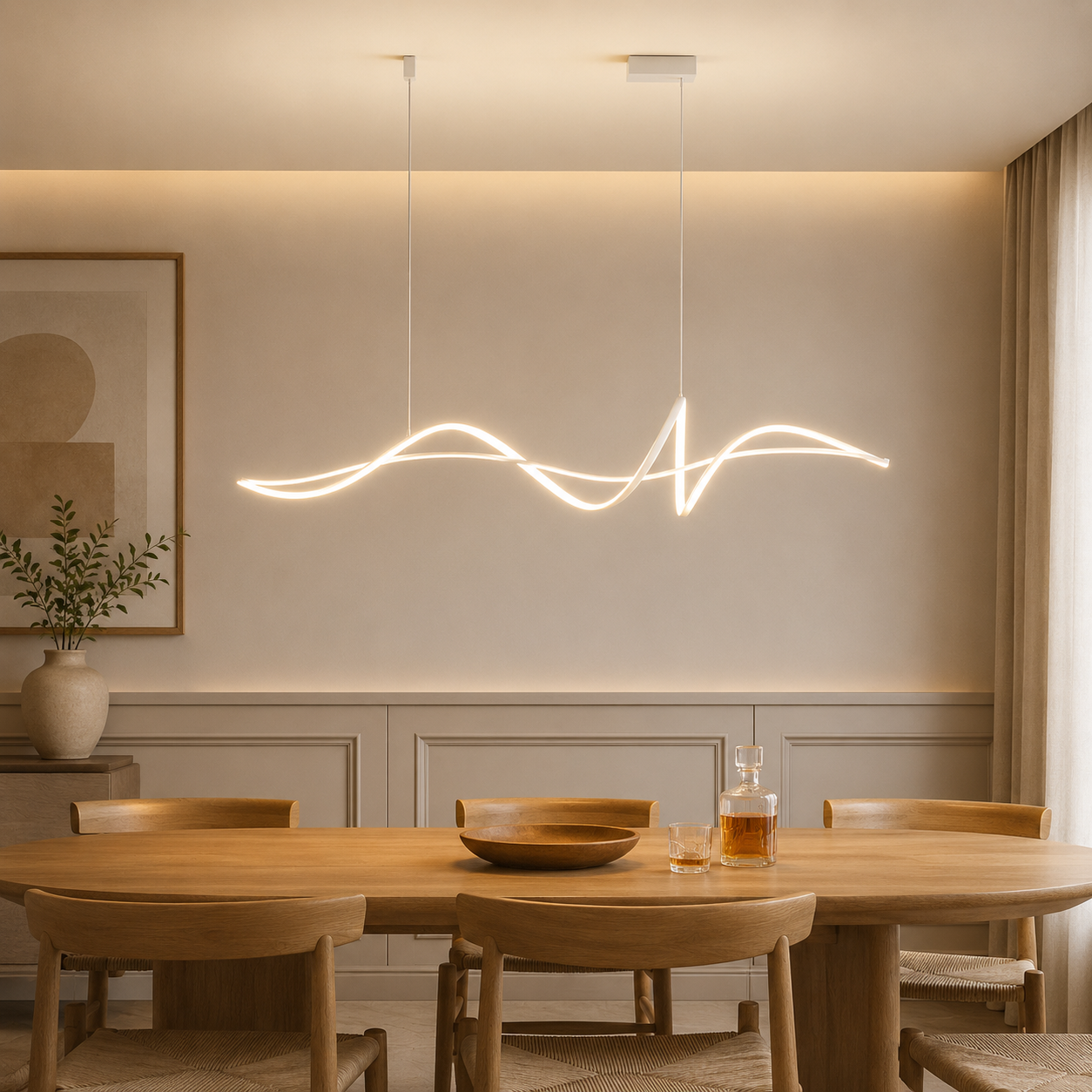 Nordic LED Pendant Light With Remote Dimming Control | Xenvora