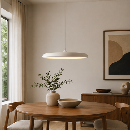 Nordic Linear Pendant Light With Warm Integrated LED | Zorvexa