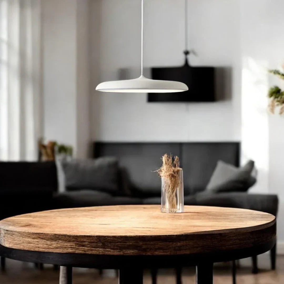 Nordic Linear Pendant Light With Warm Integrated LED | Zorvexa