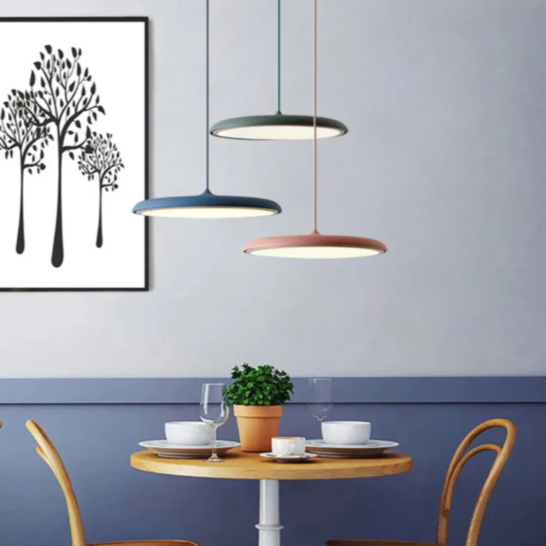 Nordic Linear Pendant Light With Warm Integrated LED | Zorvexa