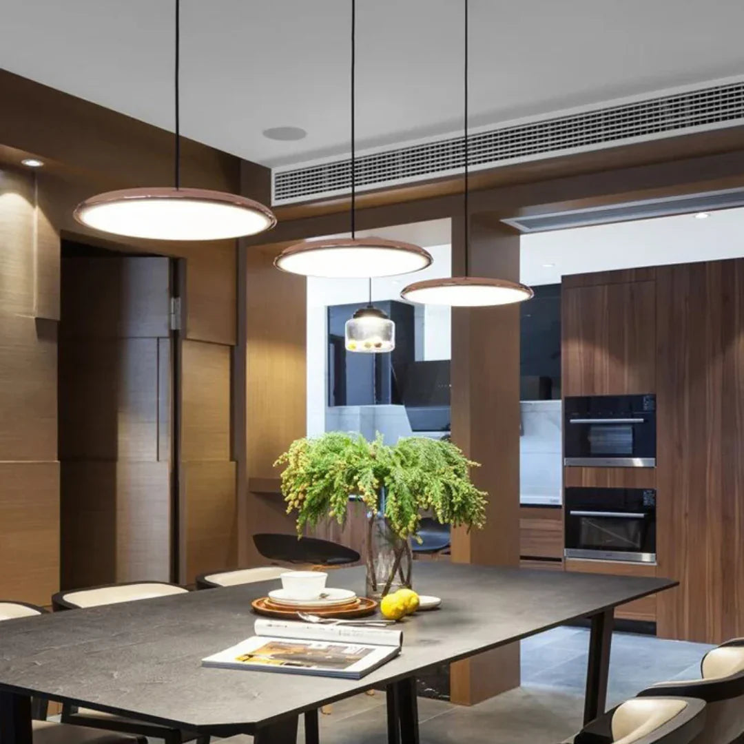 Nordic Linear Pendant Light With Warm Integrated LED | Zorvexa