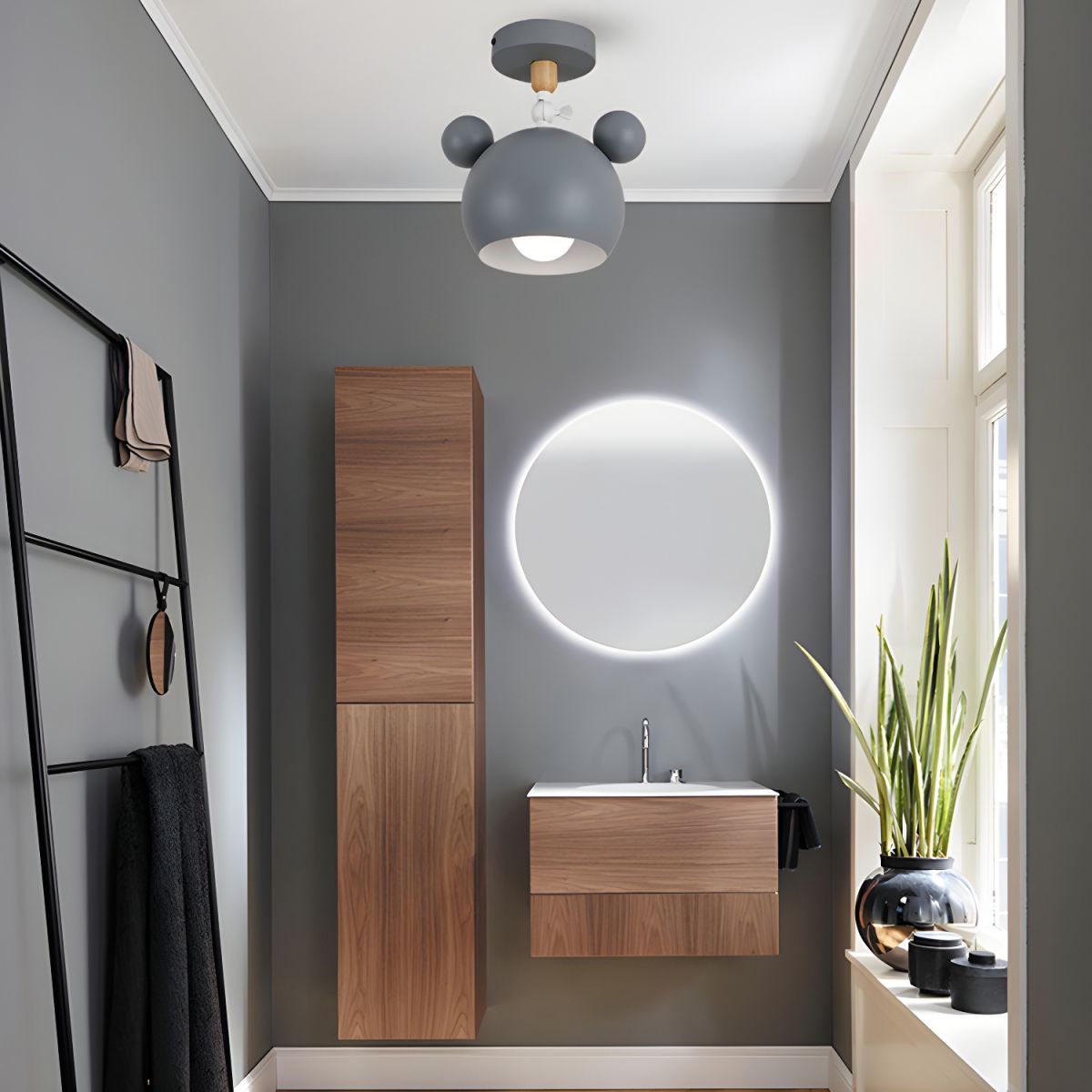 Nordic Macaron Metal Semi Flush Ceiling Light Fixture | Yorvix