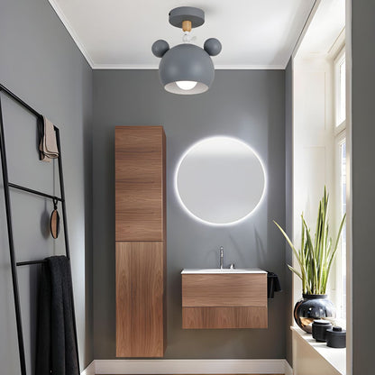 Nordic Macaron Metal Semi Flush Ceiling Light Fixture | Yorvix