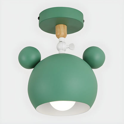 Nordic Macaron Metal Semi Flush Ceiling Light Fixture | Yorvix