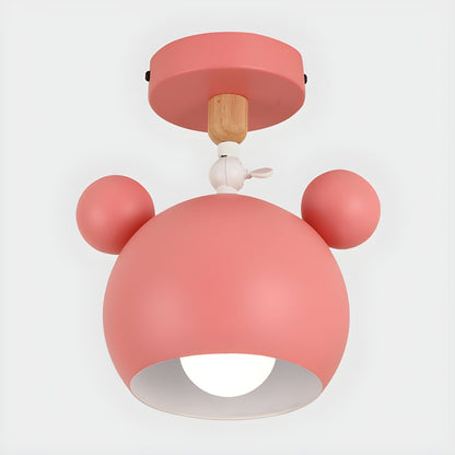 Nordic Macaron Metal Semi Flush Ceiling Light Fixture | Yorvix