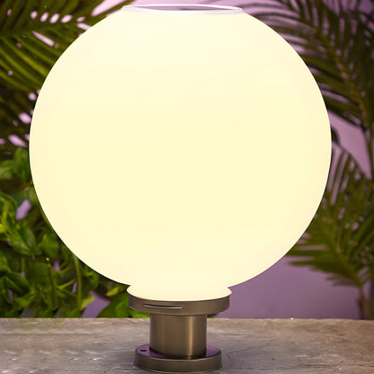 Nordic Metal Ball Solar Outdoor Garden Pillar Light | Solvren