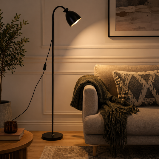 Nordic Metal Bell Shade Floor Lamp for Reading | Lumetal