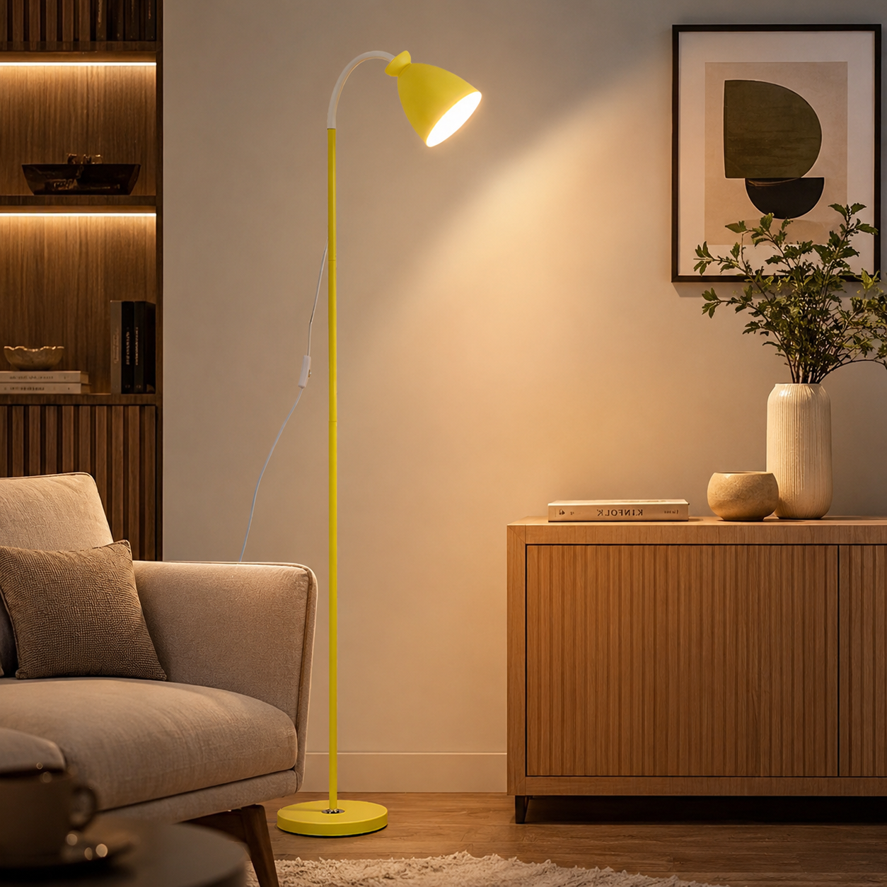 Nordic Metal Bell Shade Floor Lamp for Reading | Lumetal