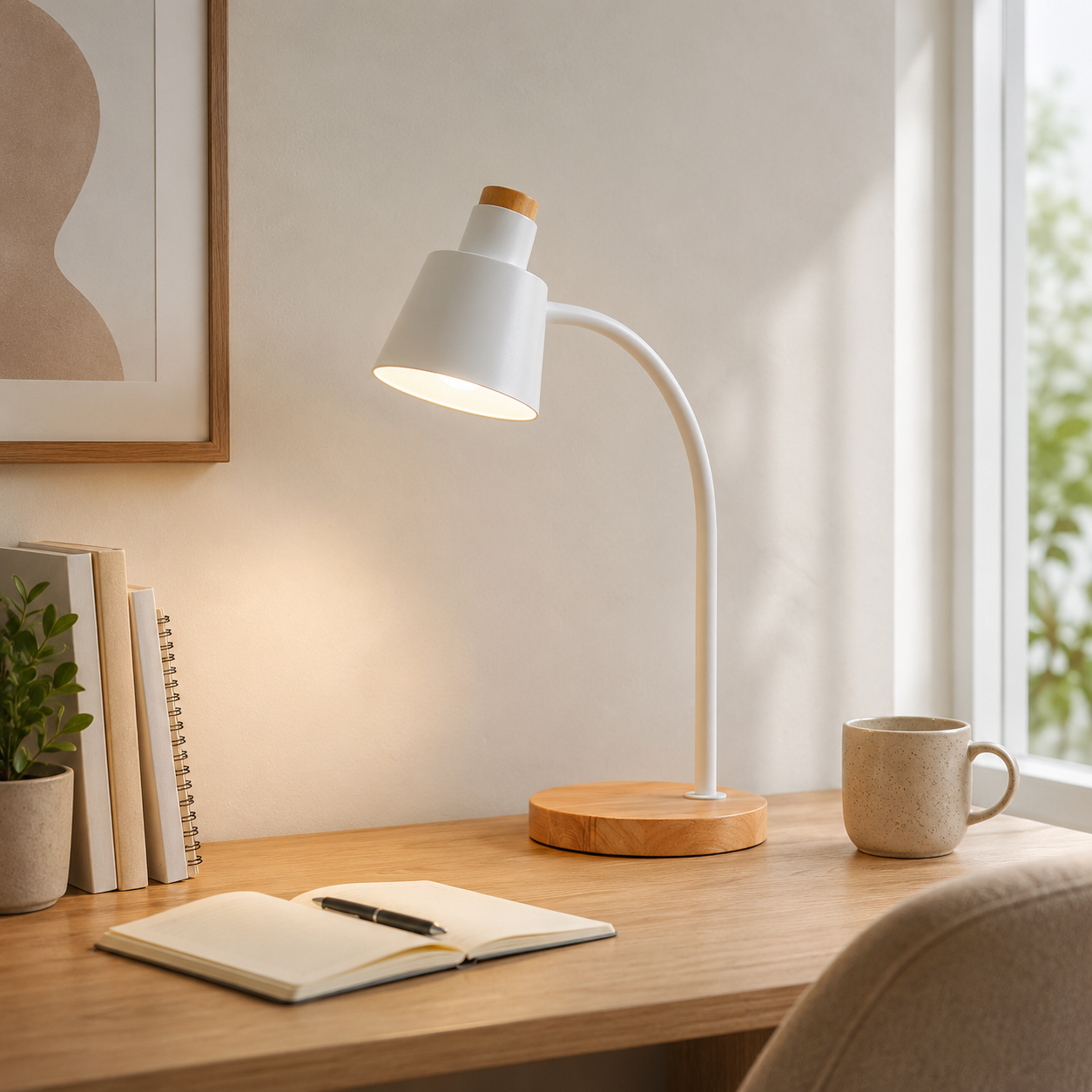 Nordic Metal Desk Lamp with Adjustable Shade | Quorvia