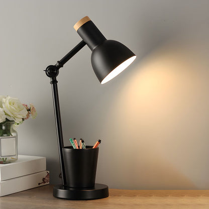 Nordic Metal Desk Lamp with Pen Holder Modern Style | Valnoro