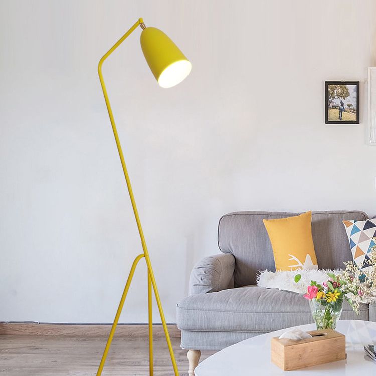 Nordic Metal Dome Floor Lamp With Arched Frame | Corvane