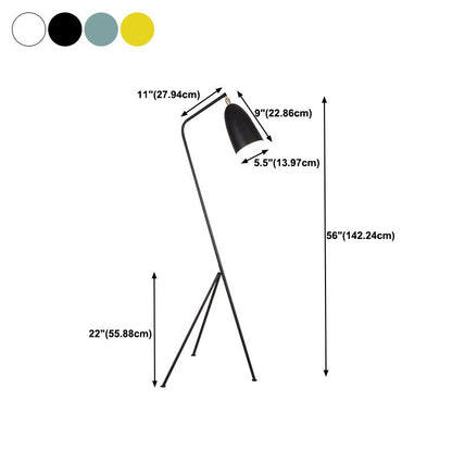 Nordic Metal Dome Floor Lamp With Arched Frame | Corvane