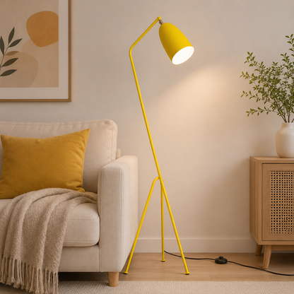 Nordic Metal Dome Floor Lamp With Arched Frame | Corvane