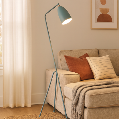 Nordic Metal Dome Floor Lamp With Arched Frame | Corvane