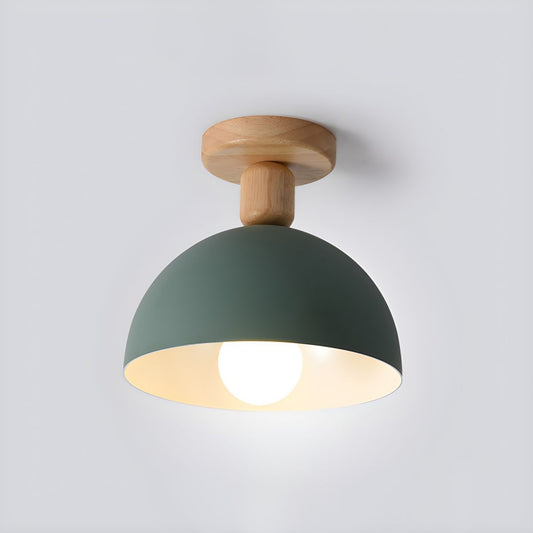 Nordic Metal Dome Semi Flush Ceiling Light Fixture | Tivorax