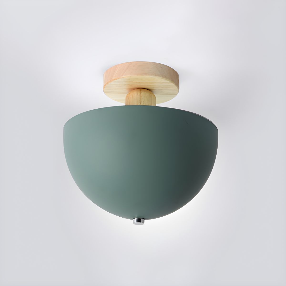 Nordic Metal Dome Semi Flush Ceiling Light Fixture | Tivorax