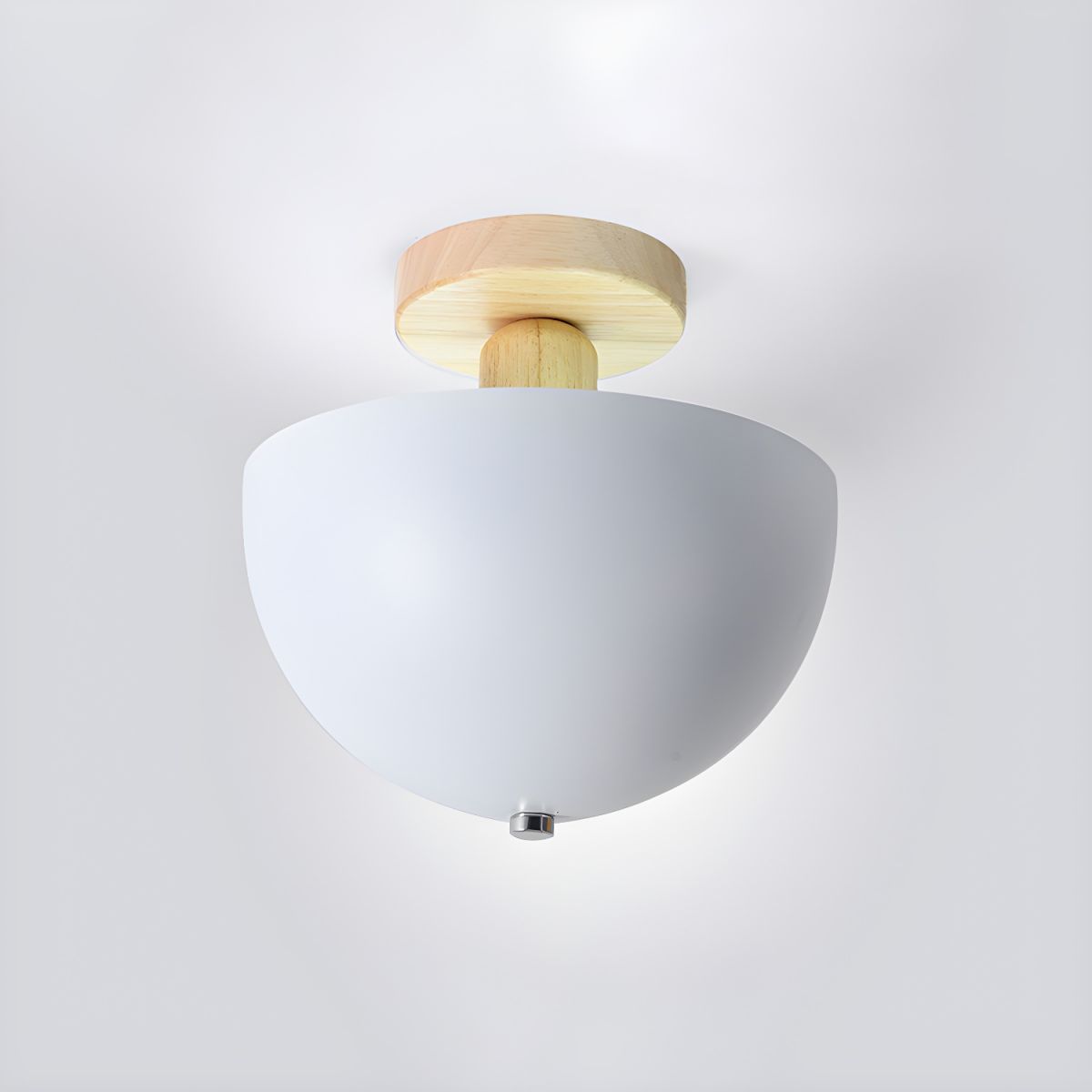 Nordic Metal Dome Semi Flush Ceiling Light Fixture | Tivorax