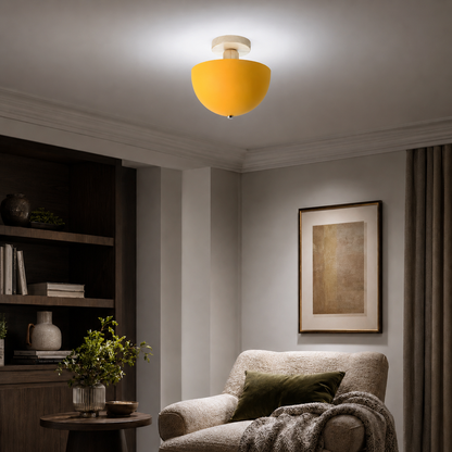 Nordic Metal Dome Semi Flush Ceiling Light Fixture | Tivorax