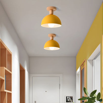 Nordic Metal Dome Semi Flush Ceiling Light Fixture | Tivorax
