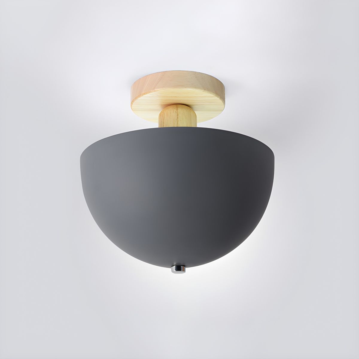 Nordic Metal Dome Semi Flush Ceiling Light Fixture | Tivorax