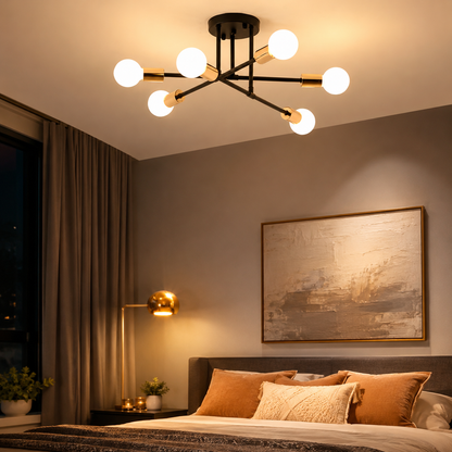 Nordic Metal Frame Ceiling Light for Modern Rooms | Norvexa