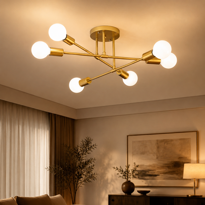 Nordic Metal Frame Ceiling Light for Modern Rooms | Norvexa