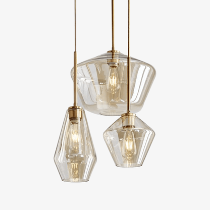 Nordic Metal Glass Cluster Pendant Light for Dining Areas | Zyvorin